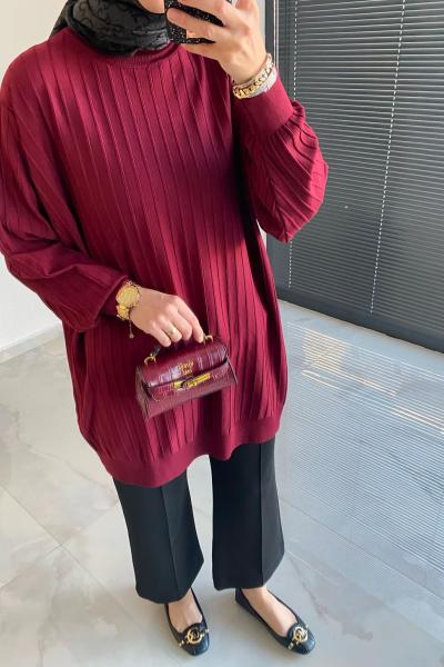 Dokulu Tunik Bordo