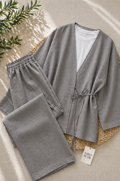 Limon İkili Takım Gri