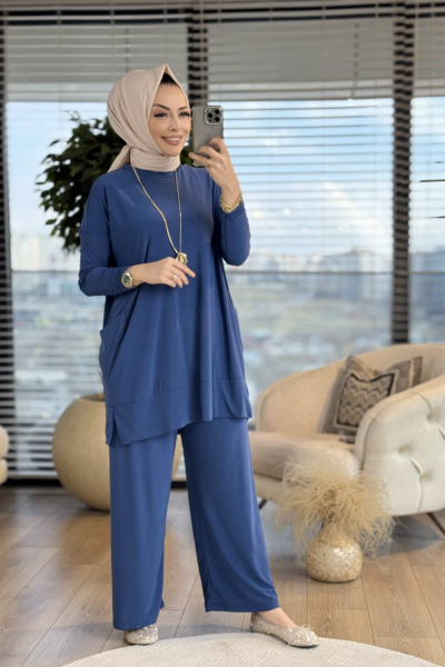 Raziye Cepli İkili Sandy Takım Mavi